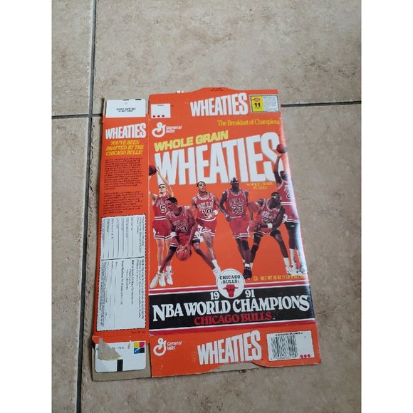 General Mills Wheaties 1991 NBA World Champion Chicago Bulls empty box - Picture 4 of 7